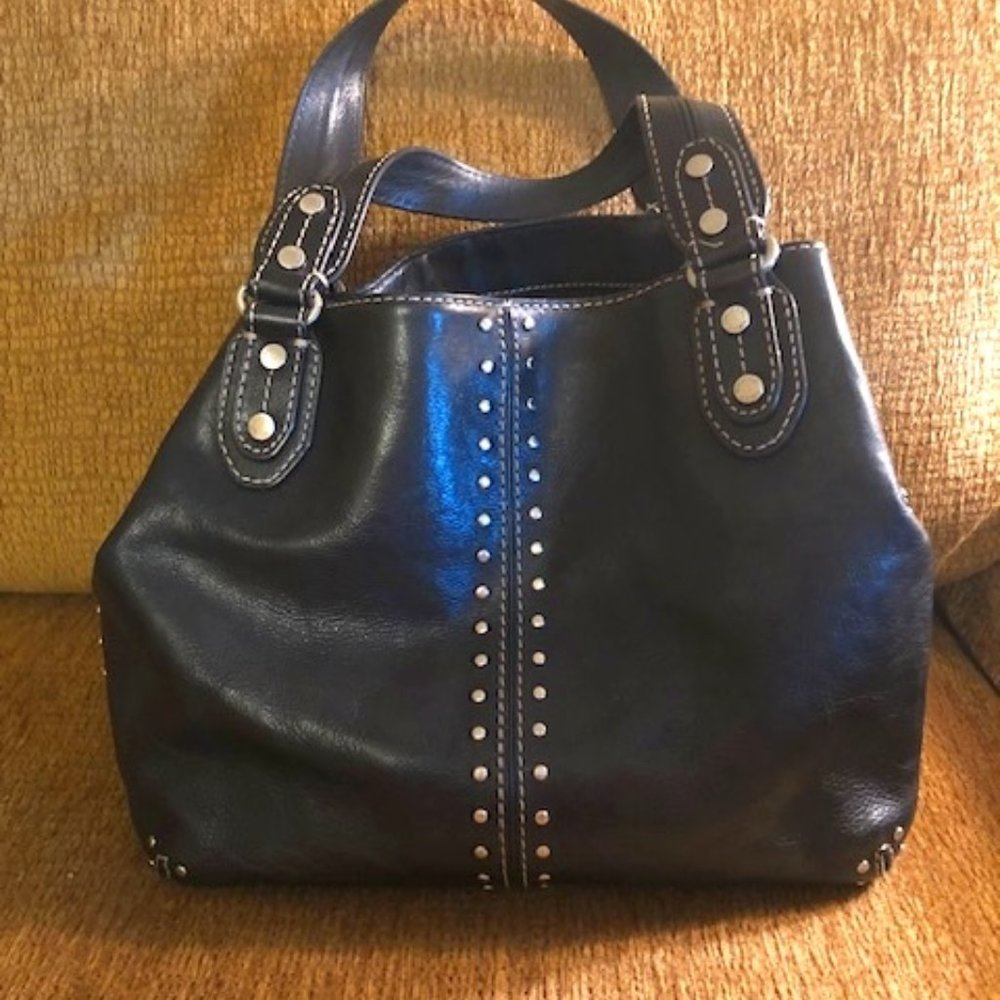 Michael Kors Astor Studded Black Medium size satchel